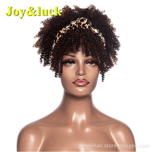 Head Band Wholesale Scarf Wig Wavy Ladies Hair Long Natural Body Waves Headband Wigs for Black Women Synthetic Hair Wigs